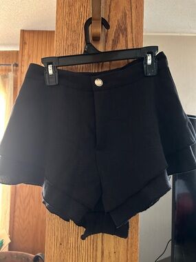 SHEIN Navy Layered Point Hem Skort